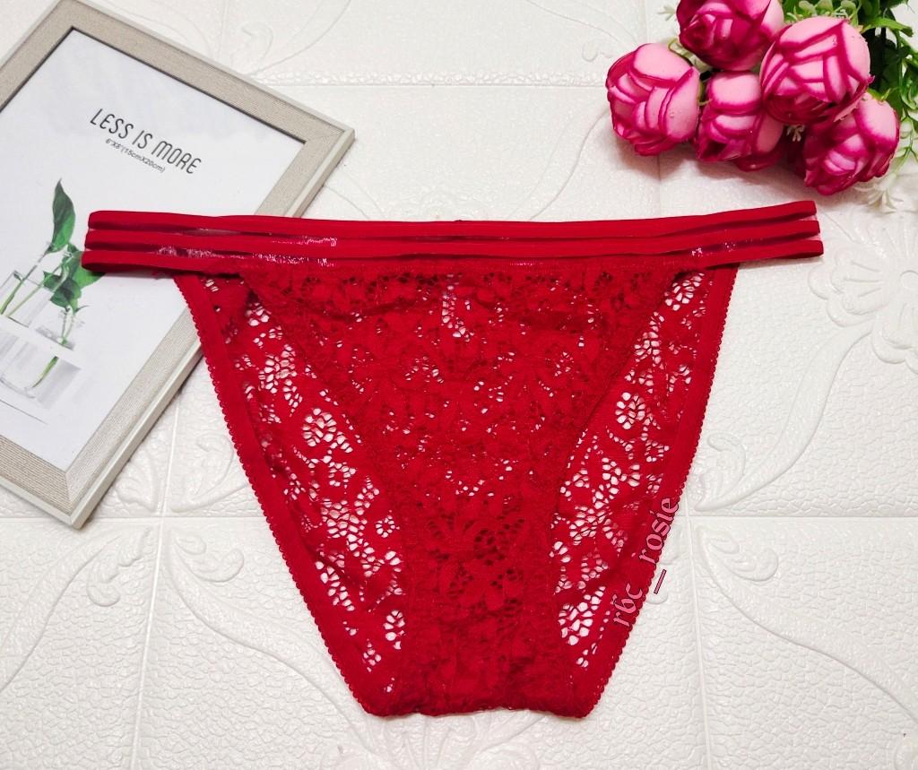L (MALAYSIAN XL) H.NATALIE RED LACE PANTIES SeeHere, Women's Fashion