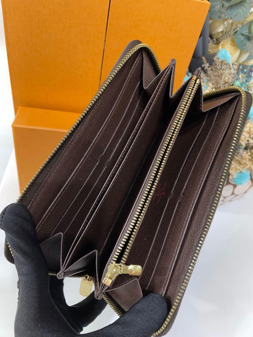 Damier Ebène 'Zippy' Wallet, Authentic & Vintage