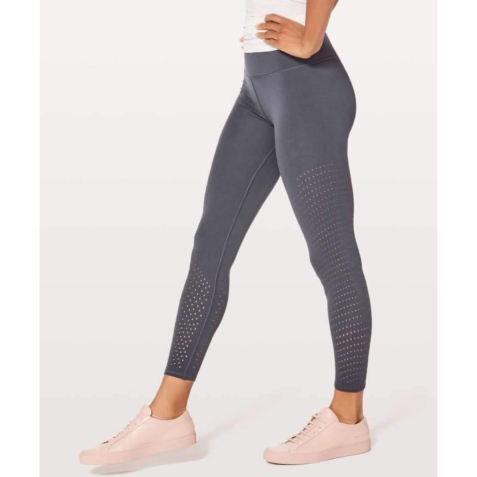 LULULEMON REVEAL 7/8 TIGHT BLUE TIED 