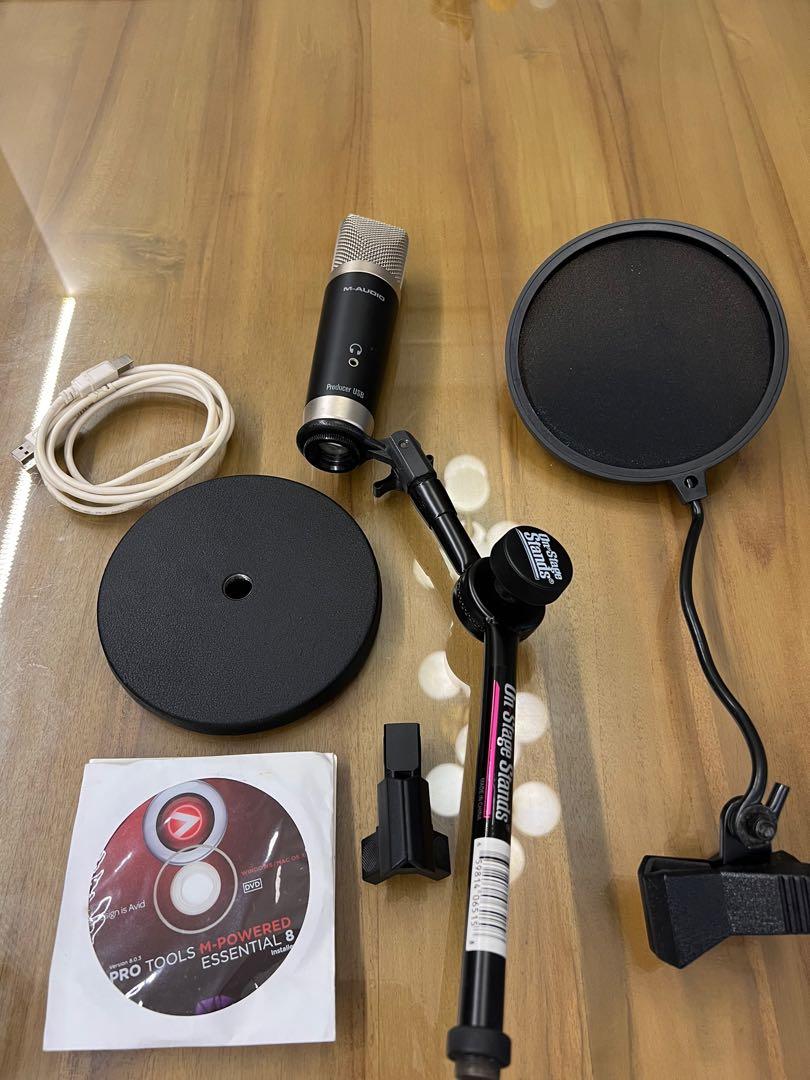 M Audio Producer USB Microphone with accessories, Audio, Microphones on
