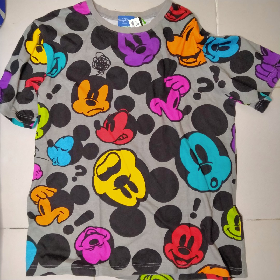 Mickey Mouse Head AOP Shirt, Men's Fashion, Tops & Sets, Tshirts & Polo ...