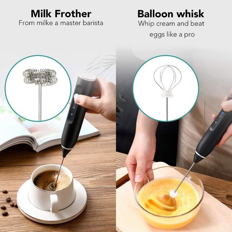 1 PC Electric Coffee Milk Frother USB Recharging Foam Maker Egg Beater  Whisk Mixer For Coffee Cappuccino High Speeds Frothing Wand