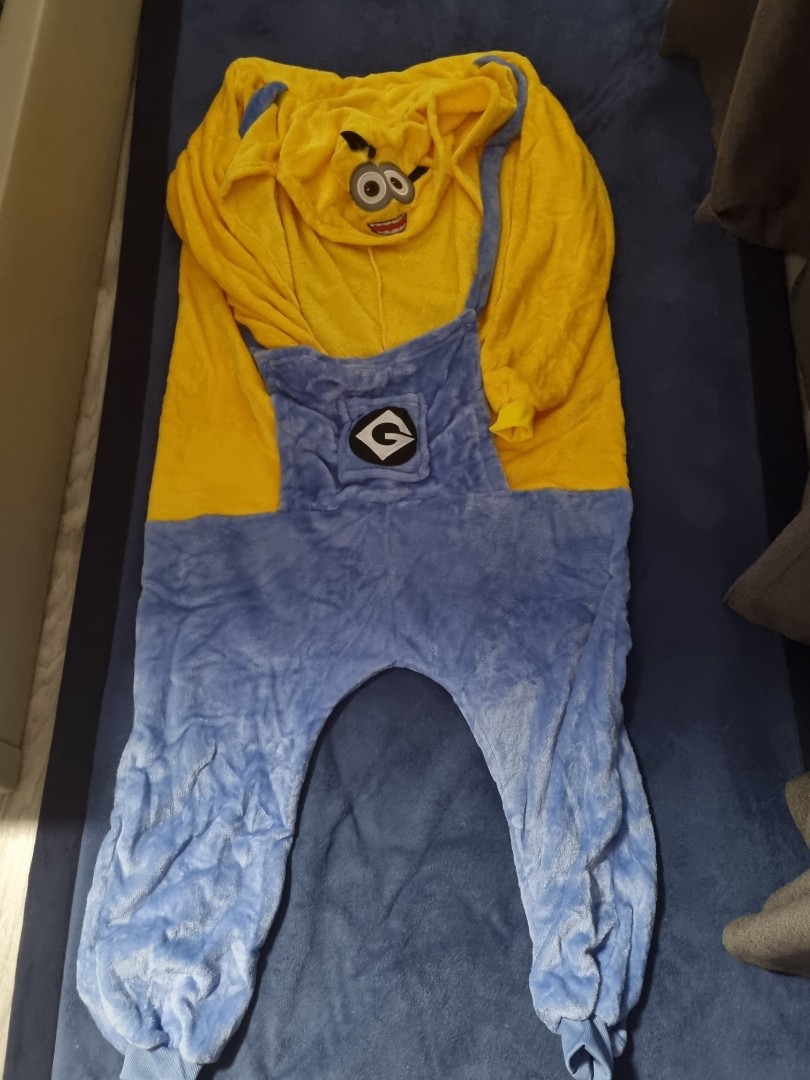 Minion Romper Adult, Men's Fashion, Coats, Jackets and Outerwear on