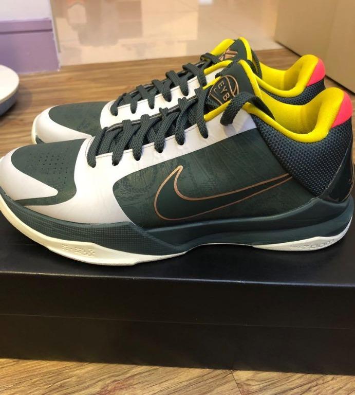 Nike Kobe 5 Protro EYBL Girls Forest Green us 8 26cm, 男裝, 鞋, 波