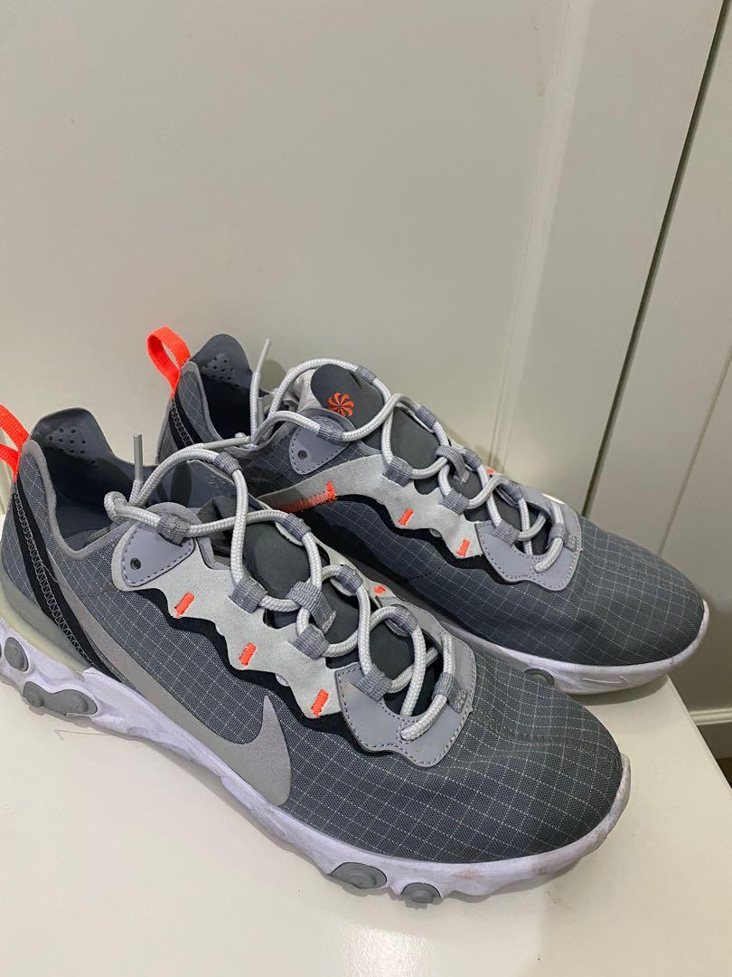 Nike react element hotsell 55 gris orange