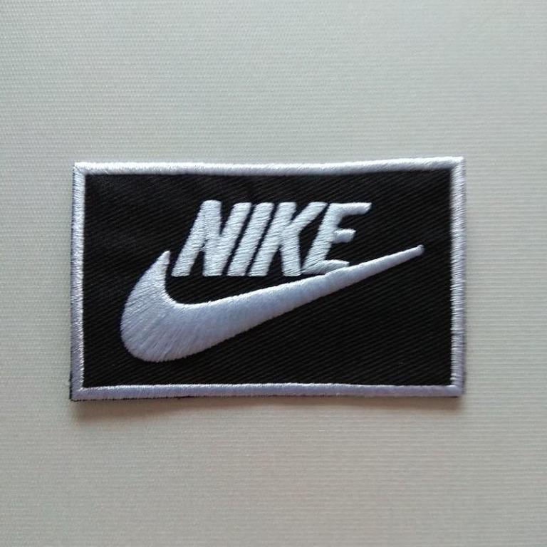 Nike WHITE Badge Iron On Embroidered Patch - Hobby & Collectibles
