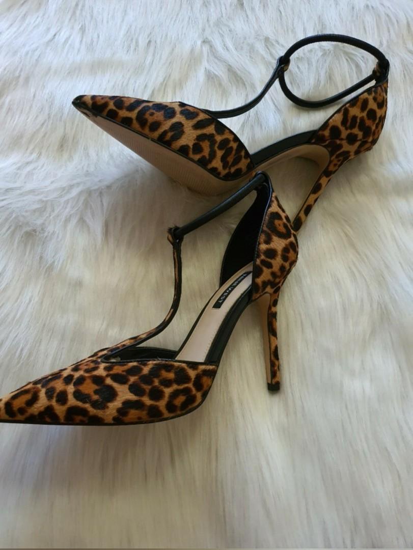 Nine West Breezy Strappy Pumps Leopard Stiletto Women s Fashion