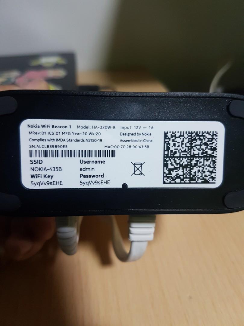 Sold- Nokia WiFi Beacon 1 router, TV & Home Appliances, Electrical ...