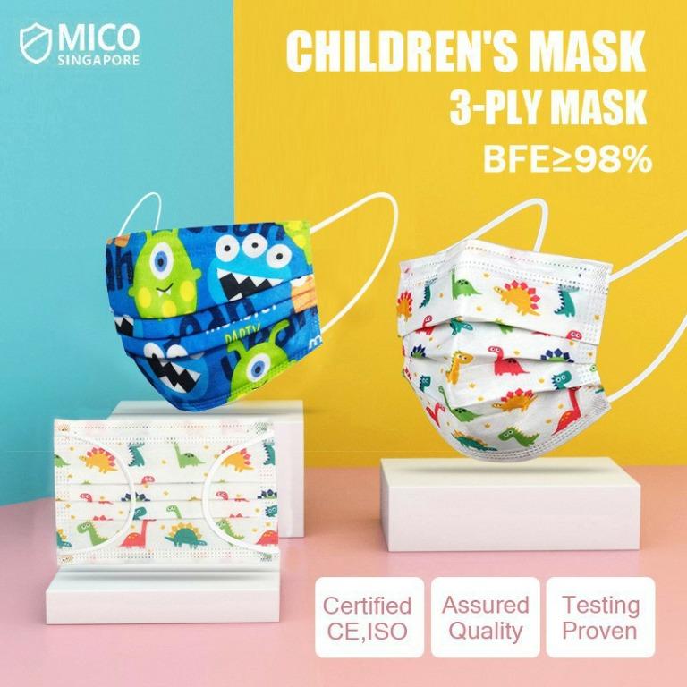 Original MICO Singapore 3Ply Premium Medical Surgical Children Face
