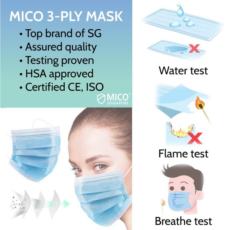Original MICO Singapore 3Ply Premium Medical Surgical Children Face