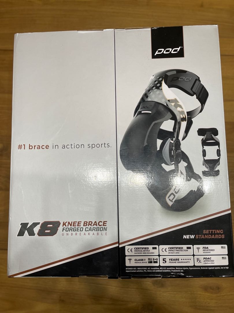 Pod K8 Knee Brace, Motorcycles, Motorcycle Apparel on Carousell