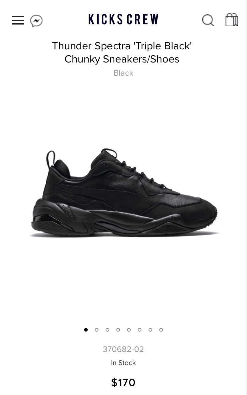 Puma thunder spectra triple black discount