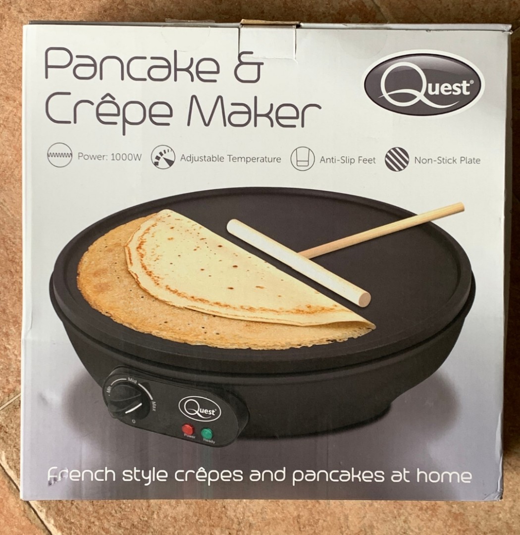 Quest 35540 Electric Pancake & Crepe Maker / 12" NonStick Hot Plate