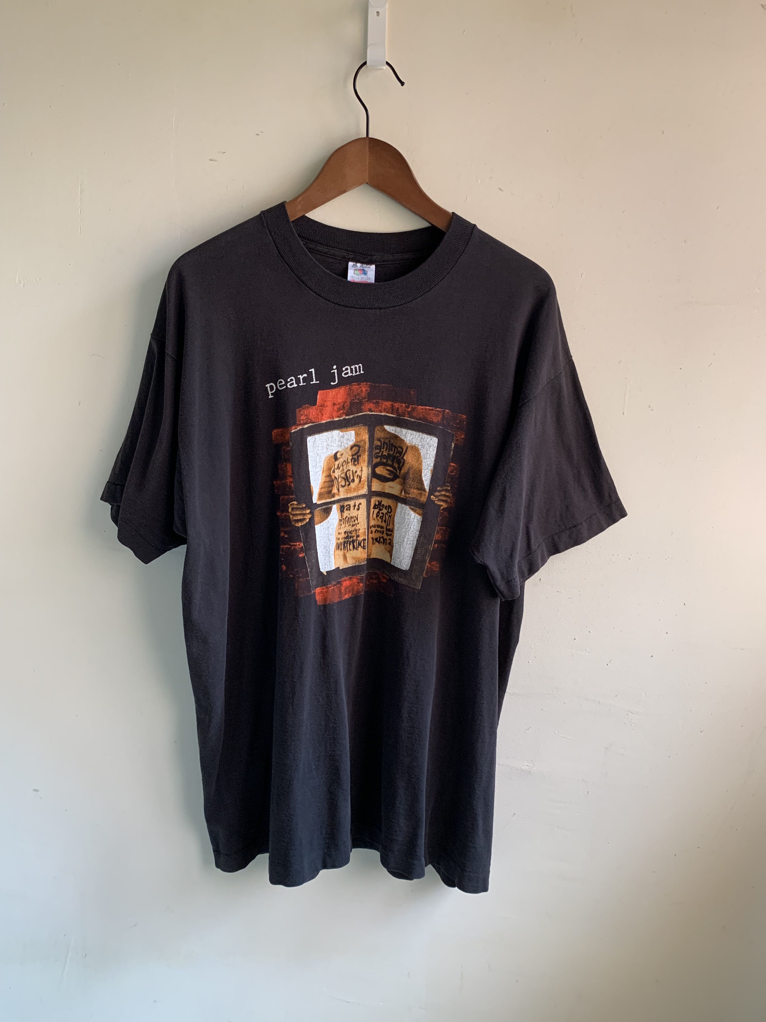 Vintage Rare Pearl Jam all over print shirt 90’s Grunge Rock Metal Nirvana