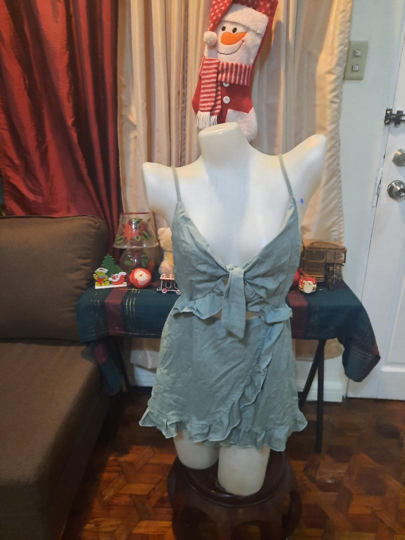 SEEK THE LABEL OLIVE GREEN ROMPER DRESS, Women's Fashion ...