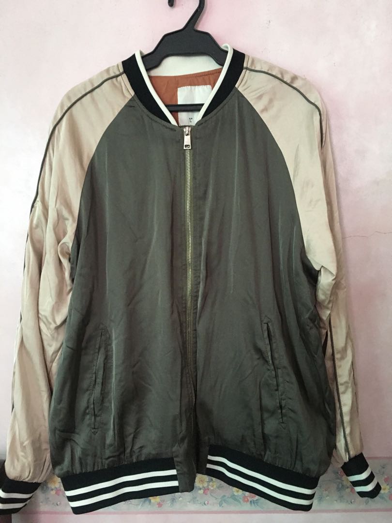 Silk Bomber Jacket, Women's Fashion, Coats, Jackets and Outerwear on ...
