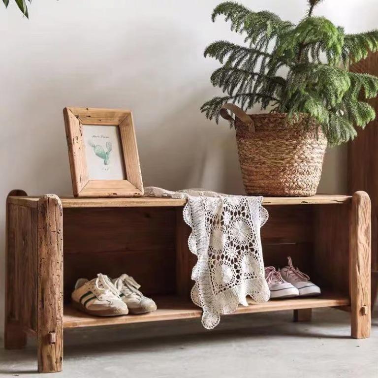 Solid Wood Cubby Storage Bench, 傢俬＆家居, 傢俬, 椅子 Carousell