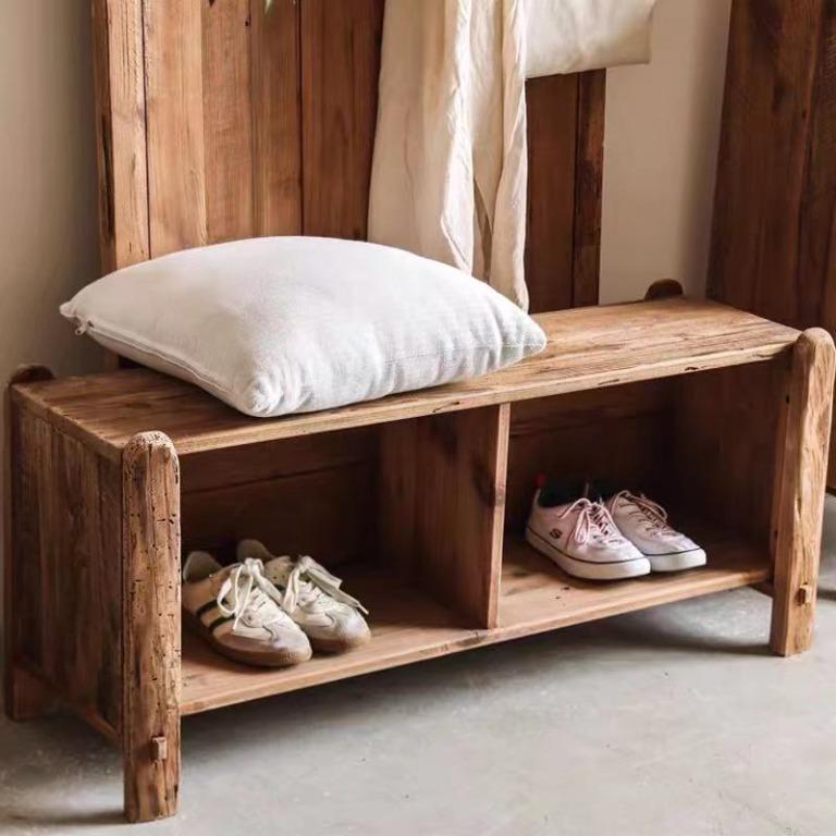 Solid Wood Cubby Storage Bench, 傢俬＆家居, 傢俬, 椅子 Carousell