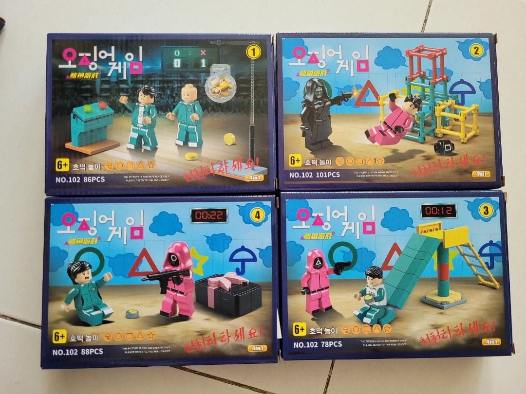 Squid game dalgona candy game mini bricks (Set A/B), Hobbies & Toys