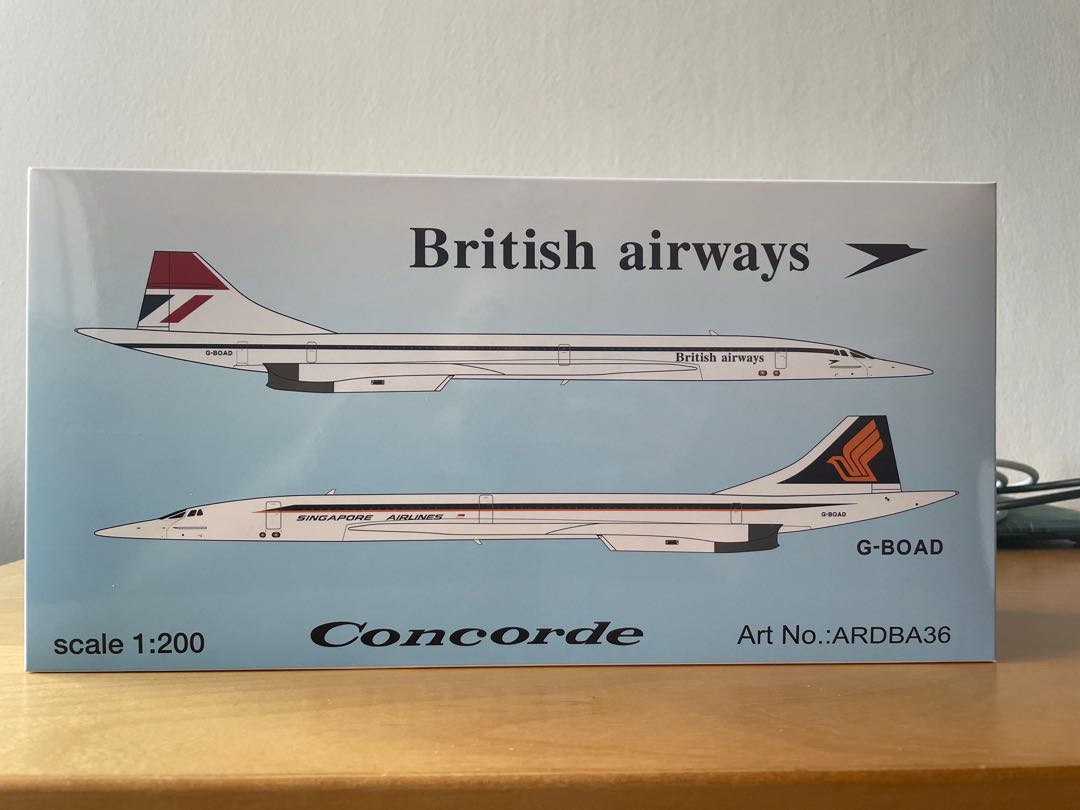 Concord British Airways – Jouet Tôle Daiya Made In Japan, Friction (33cm, Rare)