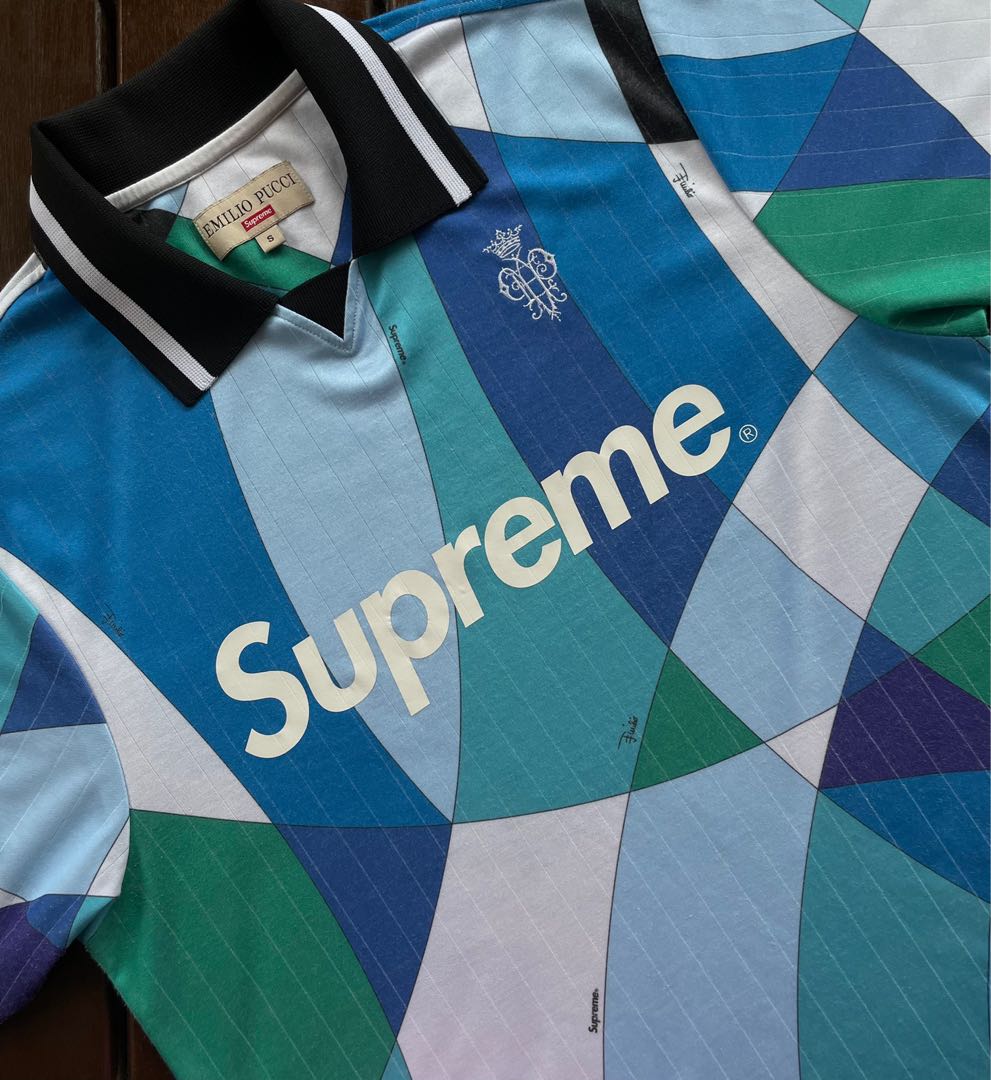 Supreme Emilio Pucci Soccer Jersey Blue