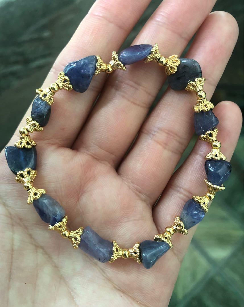 SALE price Tanzanite raw stone bracelet Women s Fashion Jewelry
