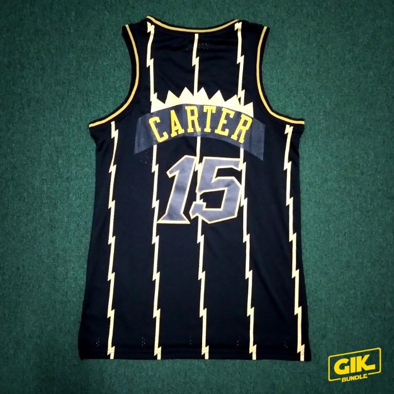 vince carter raptors jersey black and gold