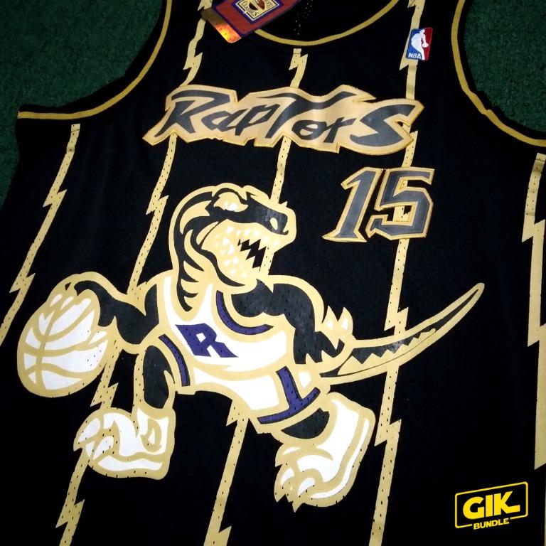 Vtg #15 VINCE CARTER Toronto Raptors NBA Champion Jersey 5-6 (Dino