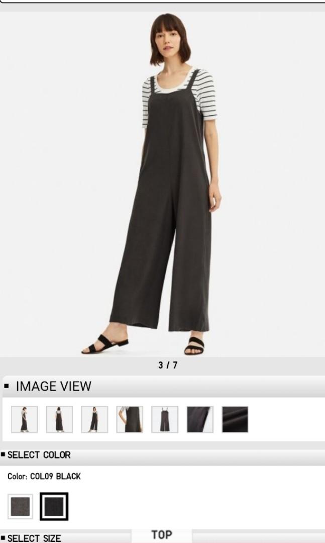 Uniqlo linen blend jumpsuit, Women's Fashion, Dresses & Sets, Jumpsuits