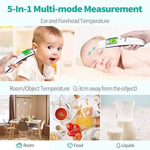 Vigorun 5 in 1 Infrared Digital Thermometer, Health & Nutrition