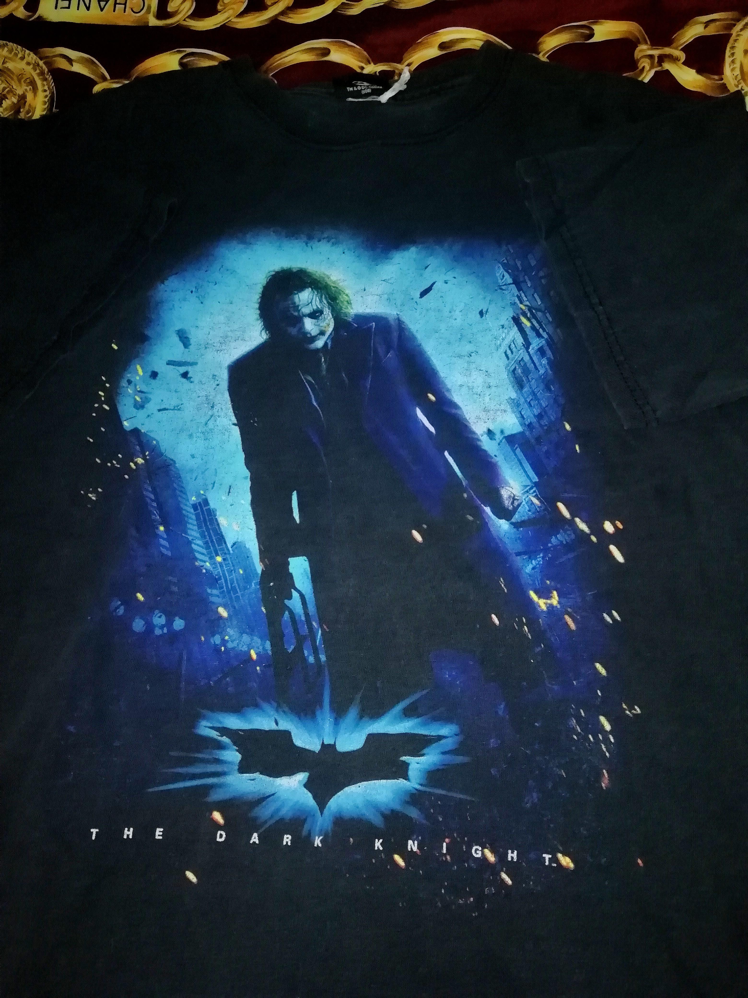 Vintage Joker The Dark Knight Heath Ledger 2008 T Shirt Merdeka Sale Mens Fashion Tops 