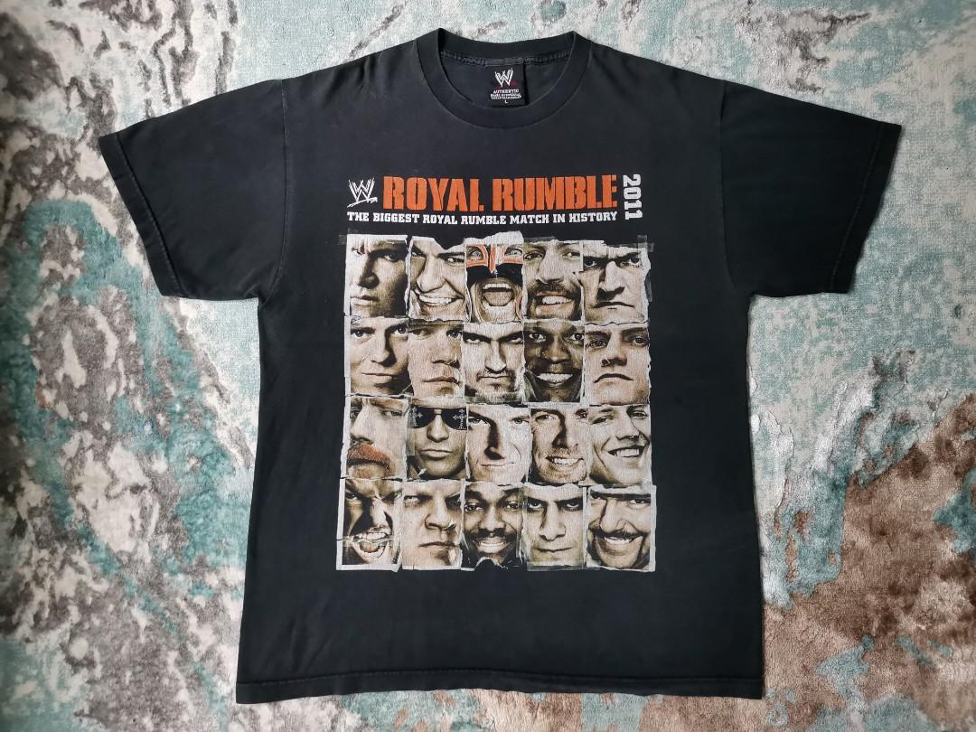 VTG WWF ROYAL RUMBLE ALL LINE UP AUTHENTIC MERCHANDISE T SHIRT 