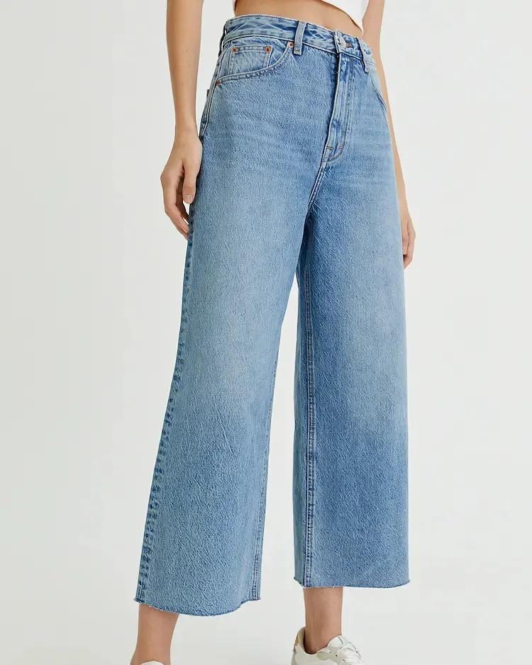 Wide leg jeans pull\u0026bear, Fesyen Wanita 