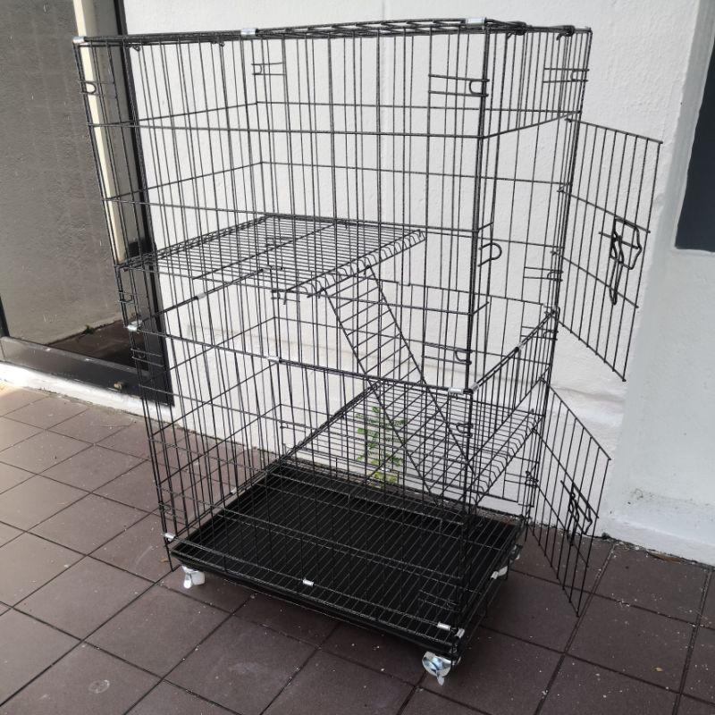 XL new 2 layer cat cage sangkar kucing 2 tingkat besar 2 side 