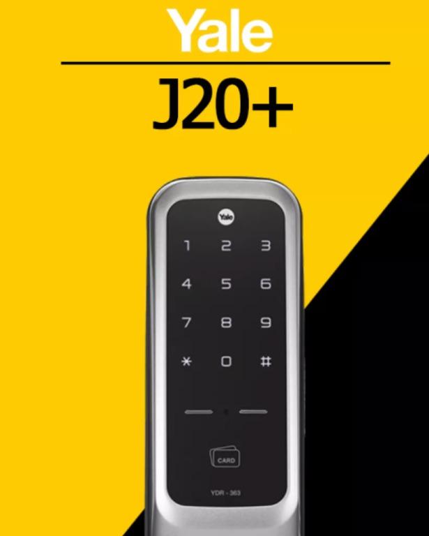 Yale J20+ Digital Door Lock (Category: Locks, Doors & Gates) located in Marikina City. Submitted by skowshop (Listing ID 1122871491, Image 1). Description: FEATURES: > Master/Normal Mode > Break-in damage alarm > Emergency power supply > Automatic Locking > Low Battery Alarm > Compatible with Z-wave/Bluetooth Technical Details: - Rim Lock Type - Register Up to 30 different Pin Codes - Register Up to 40 different User Cards - 4-10 Pin Code Digits 