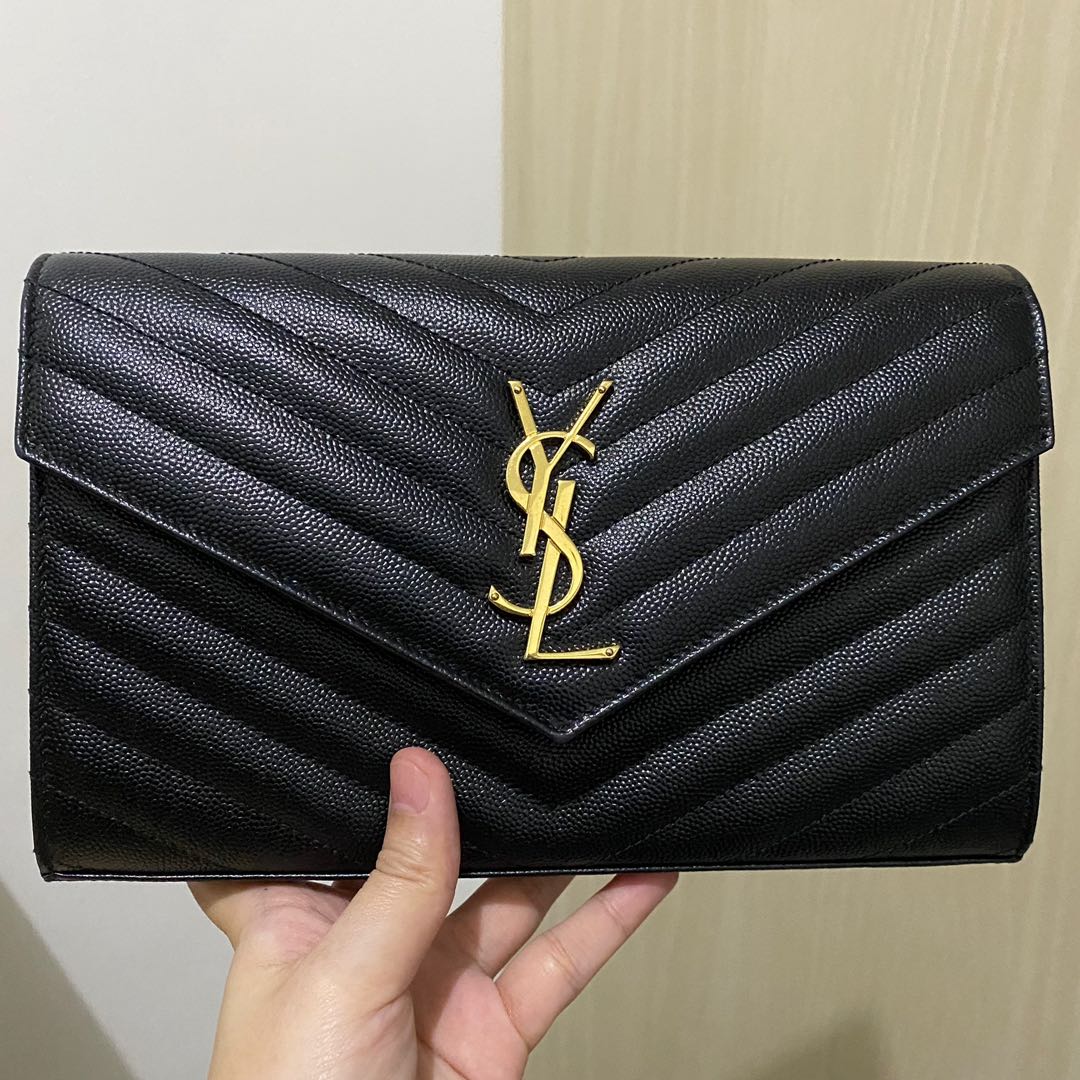 YSL Wallet on Chain, Luxury, Bags & Wallets on Carousell
