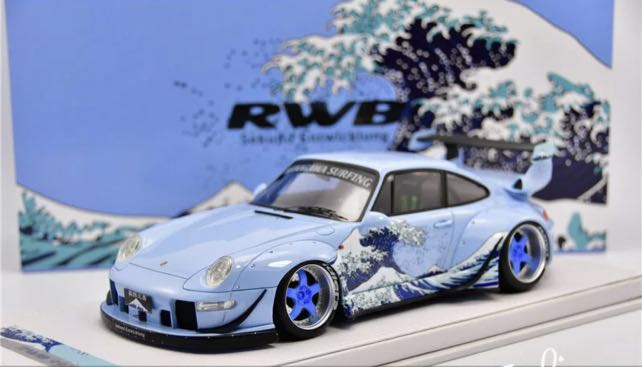 VIP Models Porsche RWB 993 Louis Vuitton/Blue White Gradient •
