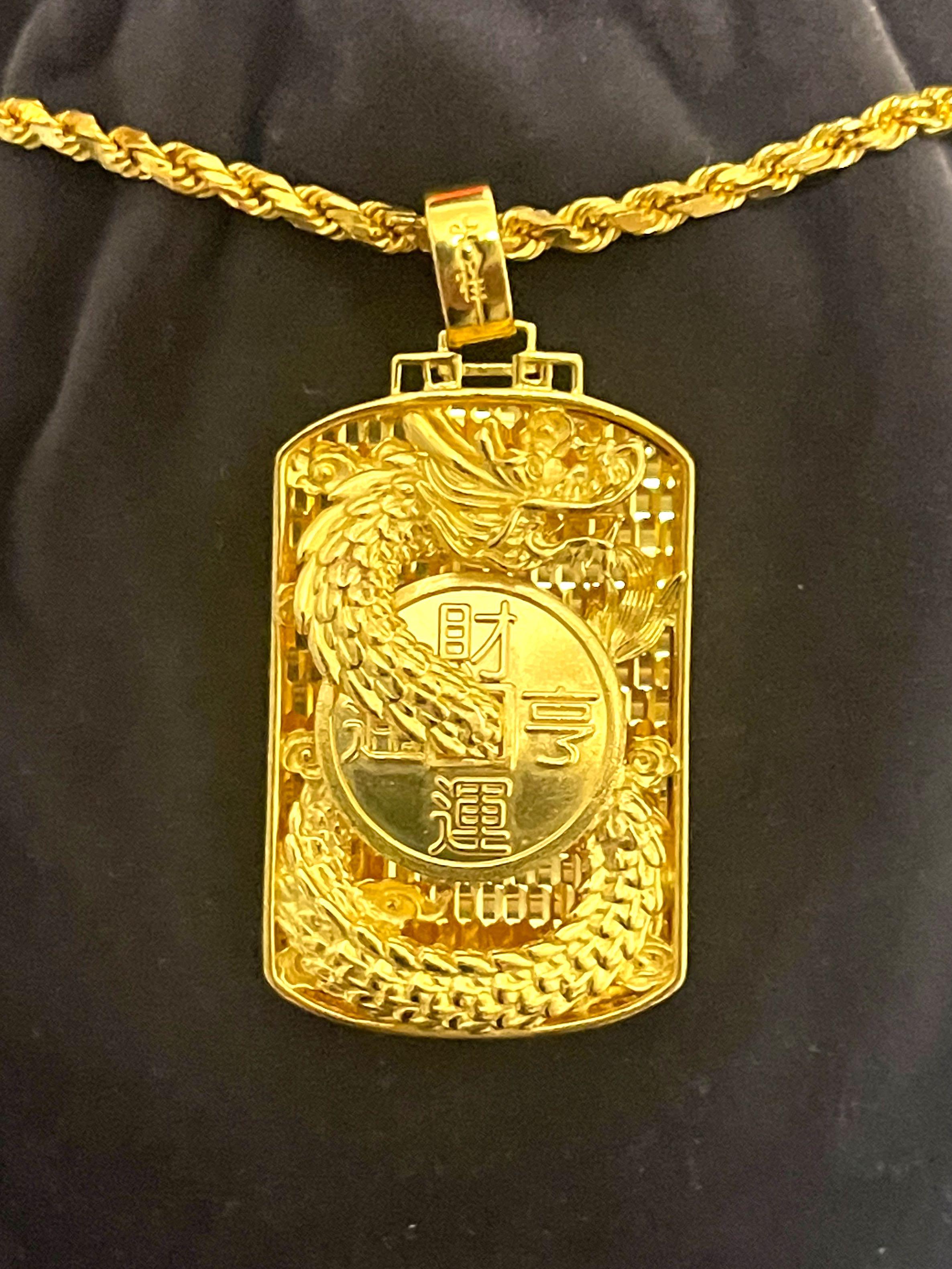 Mens sales coin pendant