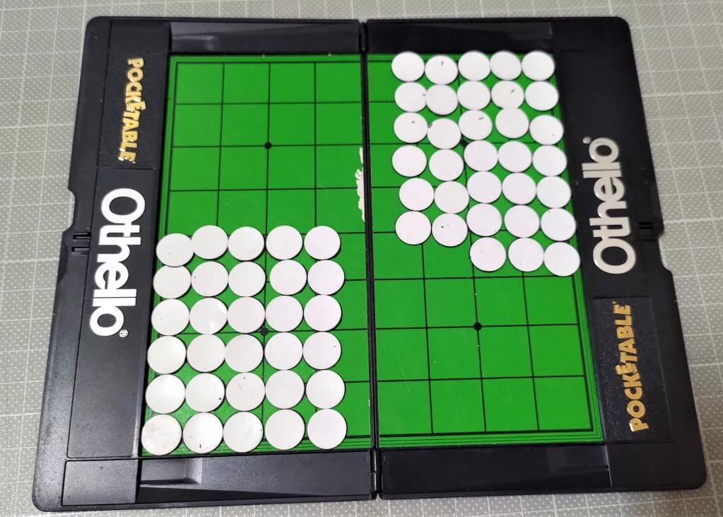 黑白棋磁性磁性黑白棋五子棋攜帶版pocketable othello 可折疊折疊黑白棋摺疊磁鐵, 興趣及遊戲, 玩具與遊戲在旋轉拍賣