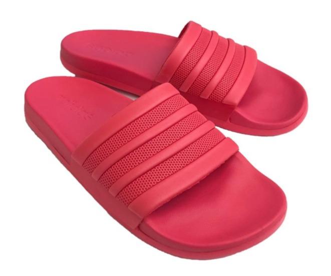 Adidas cloudfoam slides red discount