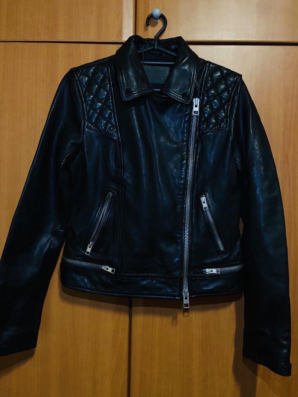 All saints sales leather jacket conroy