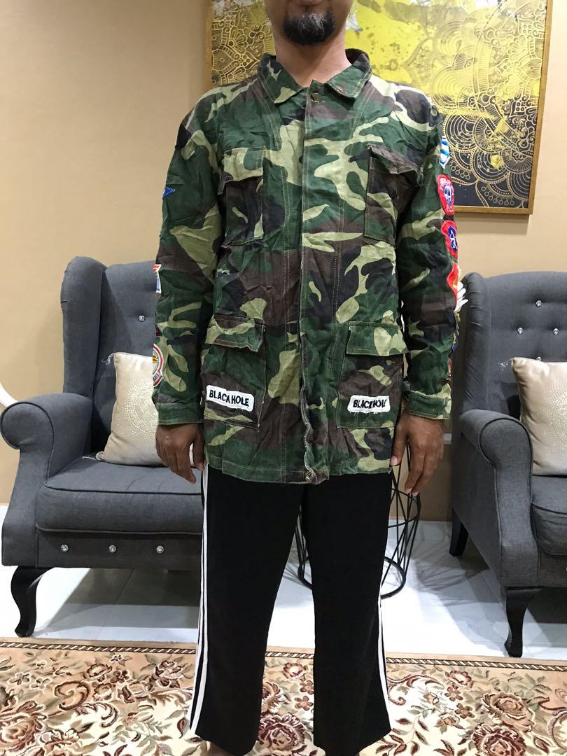 Camo jacket 2024 with patches