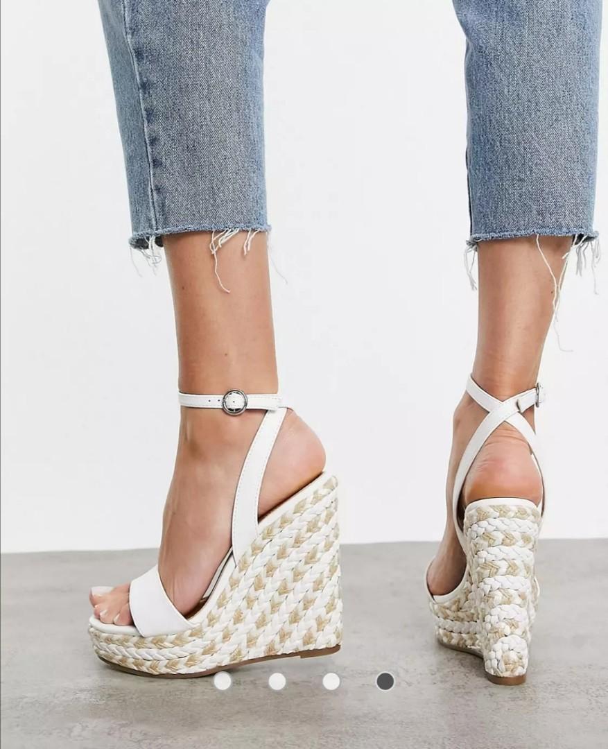 Asos design jacoba leather flatform espadrilles store