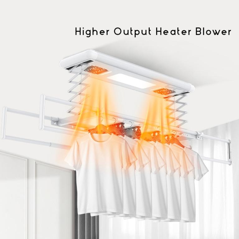 Automated Laundry Rack system Heater Fan Rack HDB BTO CONDO, Furniture ...