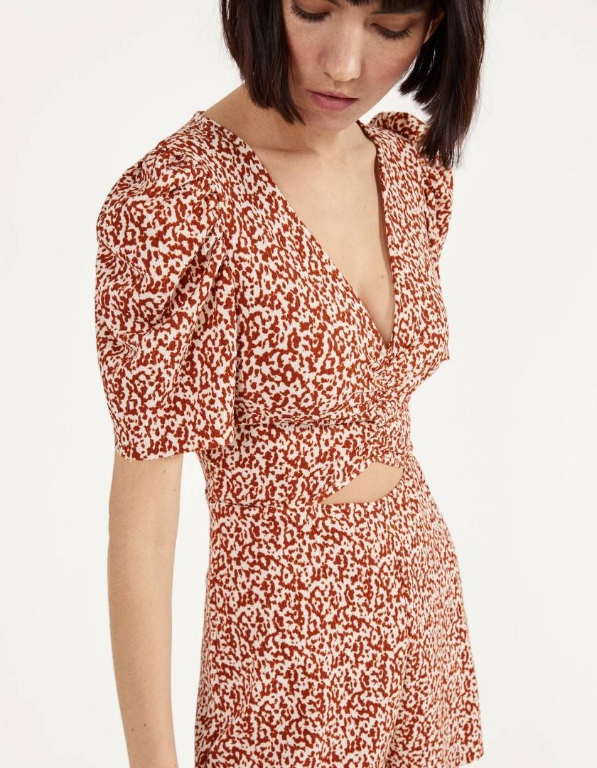 Bershka Cutout Playsuit, Fesyen Wanita 
