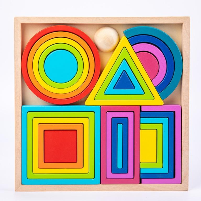 Creative rainbow sale blocks