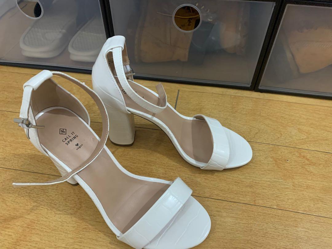 Call it spring white clearance heels