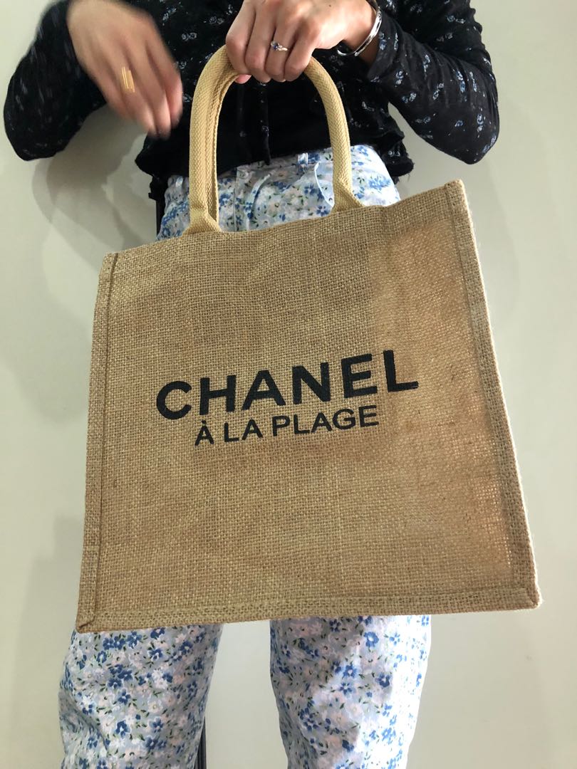 Chanel A La Plage Linen Tote Bag