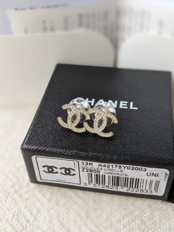 Chanel GHW Moscova Crystal earrings, Women's Fashion, Jewelry & Organisers,  Earrings on Carousell