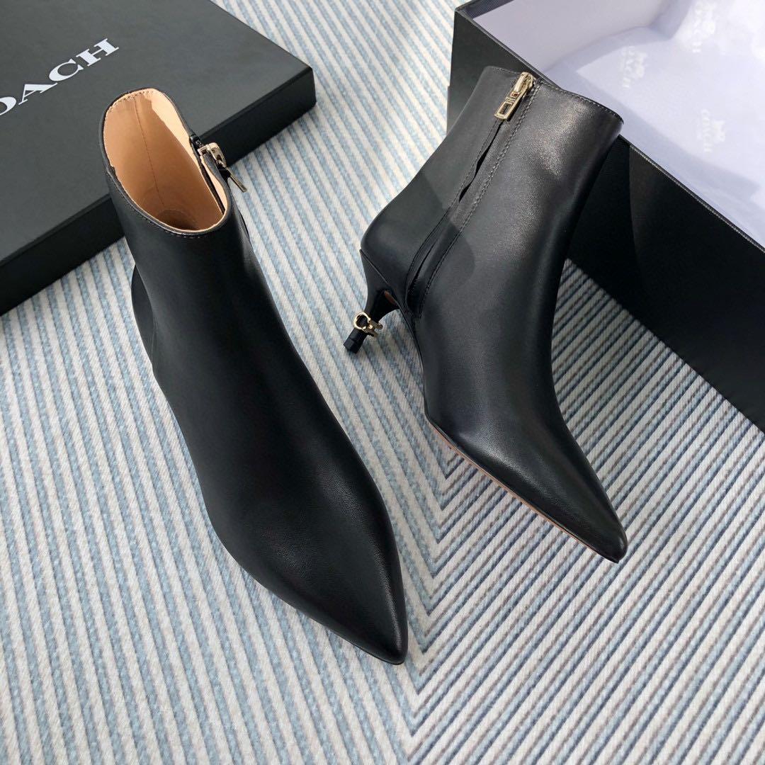 Coach black ankle best sale boots